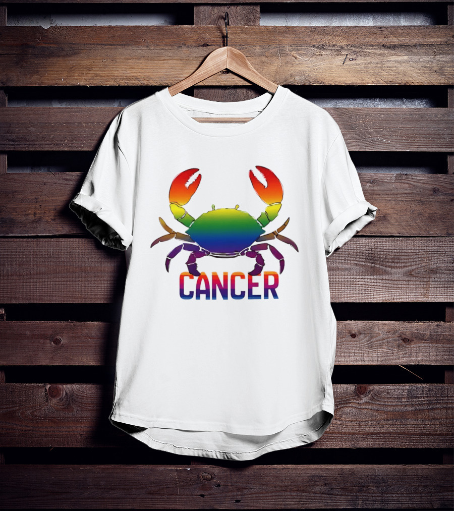 Cancer Rainbow Crab LGBT Pride T-Shirt