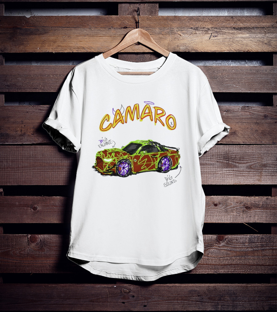Camaro Big Engine Big Sound Vibrant Street T-Shirt
