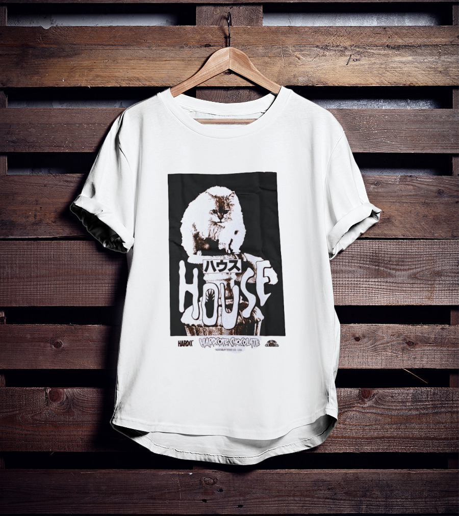 House Hardcore Chocolate Cult Classics Cat Horror T-Shirt