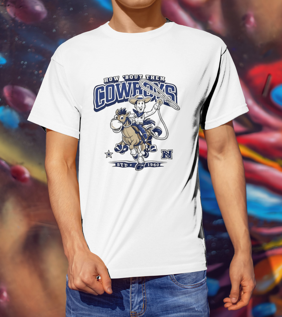 How 'Bout Them Cowboys Woody Riding Horse Howdy Partner Adventure T-Shirt