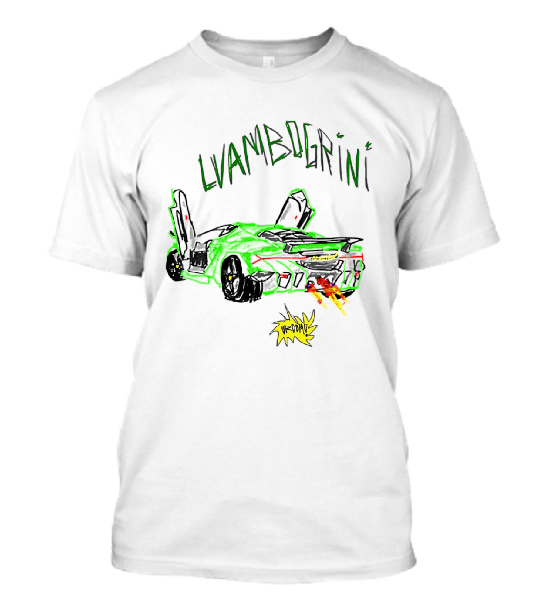 Lvambogrini Urdomo Sports Car Lamborghini Drawing T-Shirt