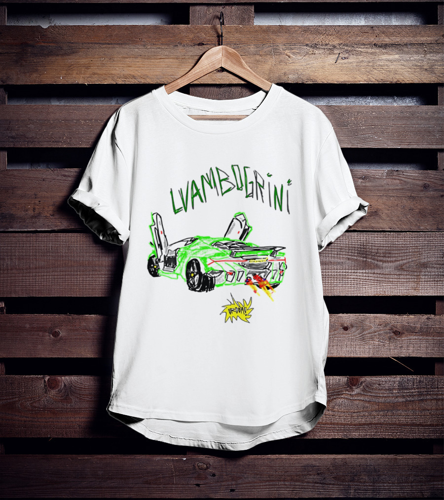 Lvambogrini Urdomo Sports Car Lamborghini Drawing T-Shirt