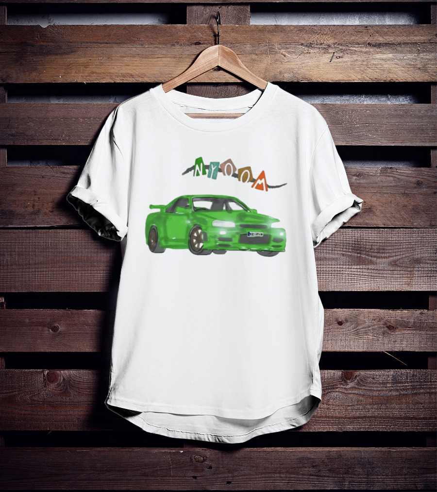 Nissan Skyline R34 GTR Nyoom JDM Drift Car Fan T-Shirt