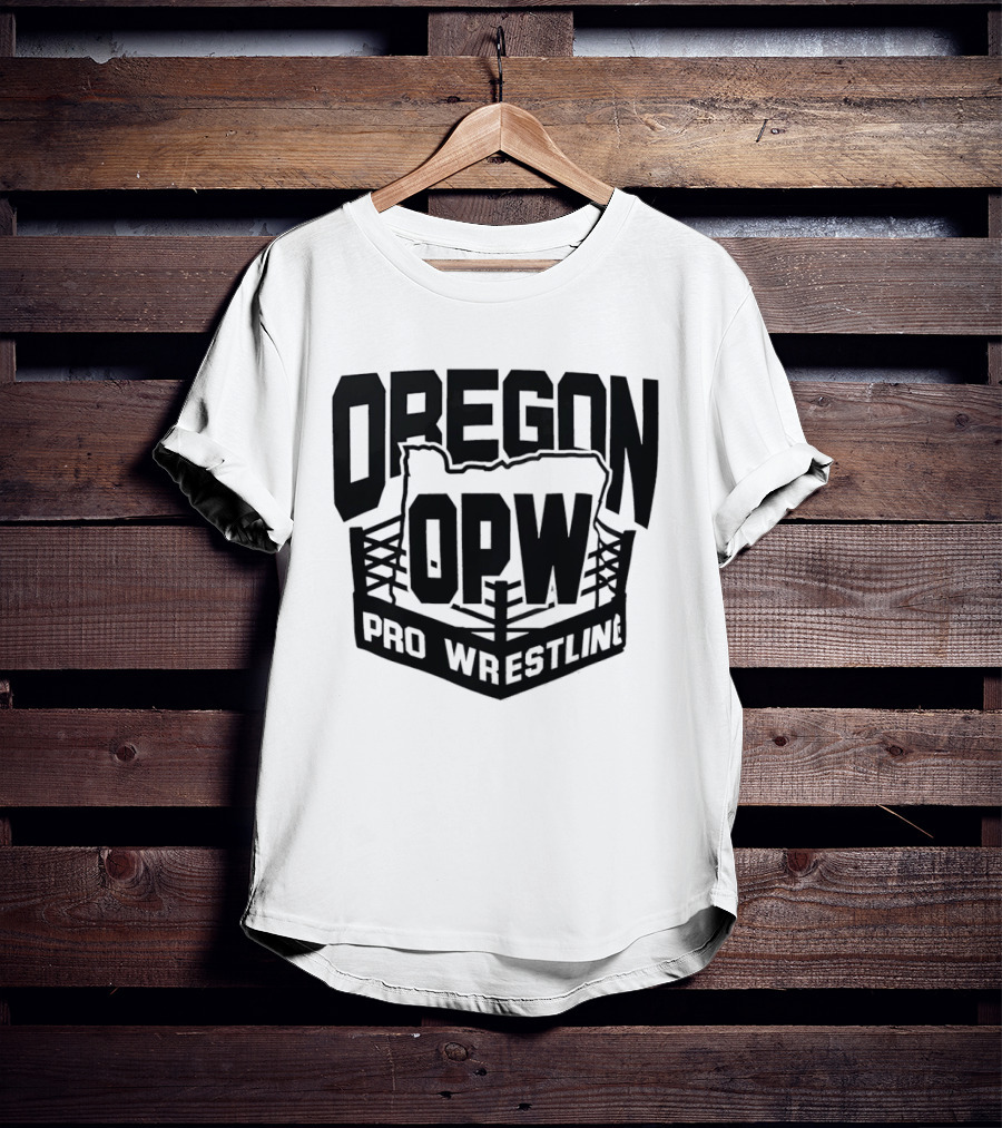 Oregon OPW Pro Wrestling Ring Map T-Shirt