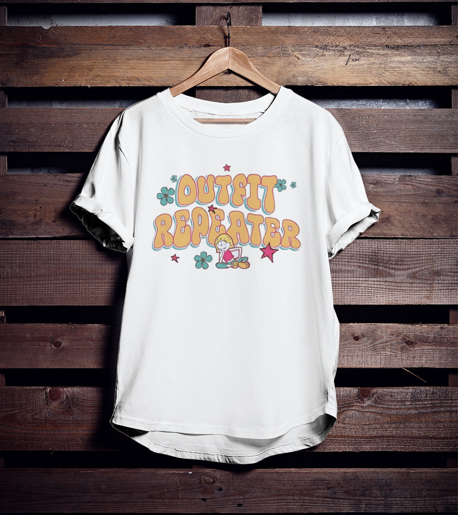 Outfit Repeater Fashion Aesthetic Cartoon Character Flowers Stars T-Shirt