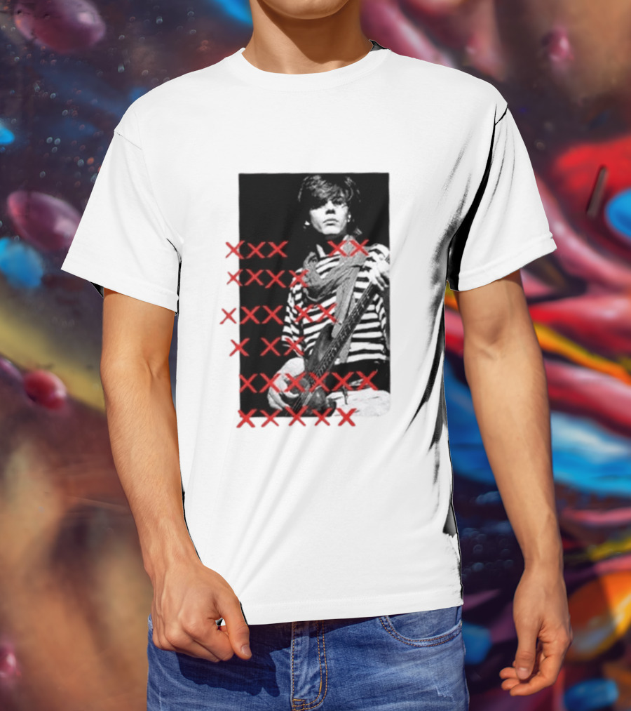 Simon Le Bon Duran Duran 80s Pop Striped T-Shirt