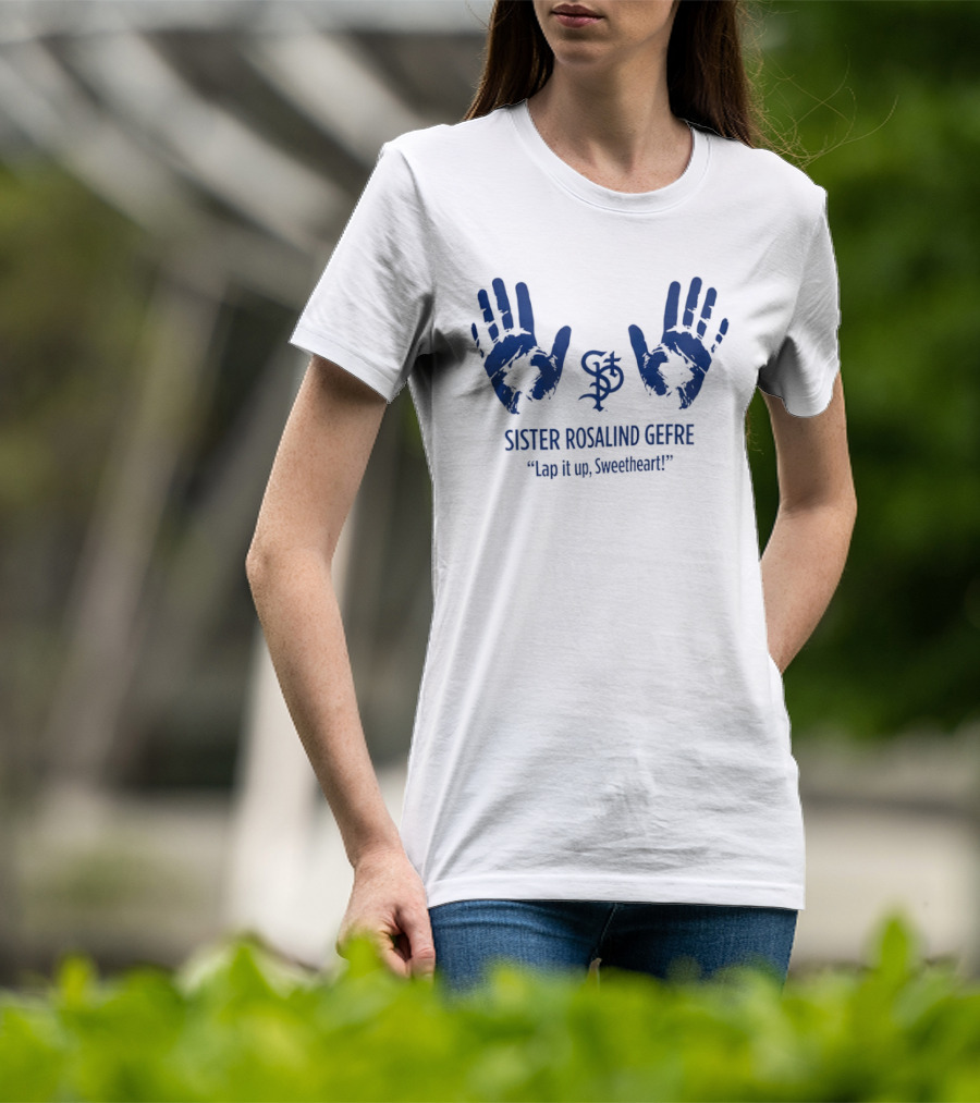 Sister Rosalind Gefre Lap It Up Sweetheart Handprint T-Shirt