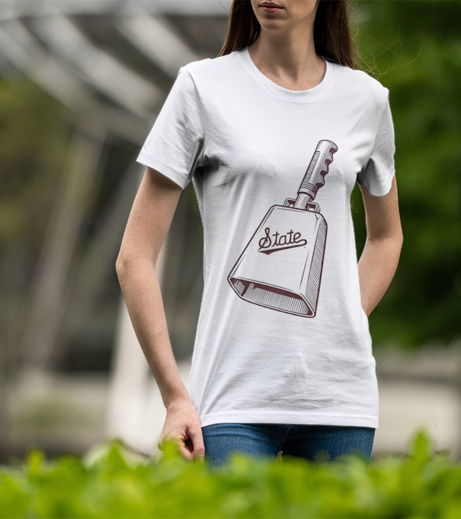 State Cowbell Mississippi State NCAA Football Logo College Game Day Fan Gear T-Shirt