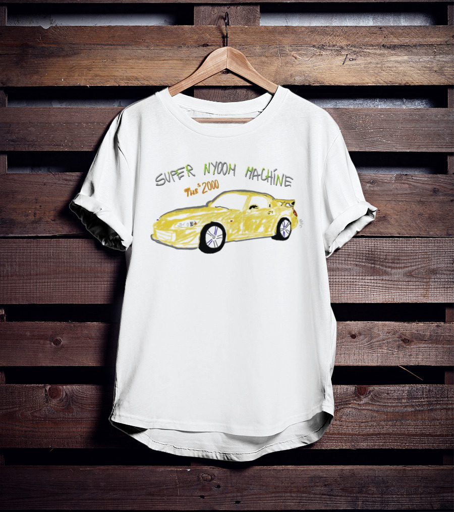 Super Nyoom Machine The S2000 JDM Car Enthusiast Yellow Racer T-Shirt