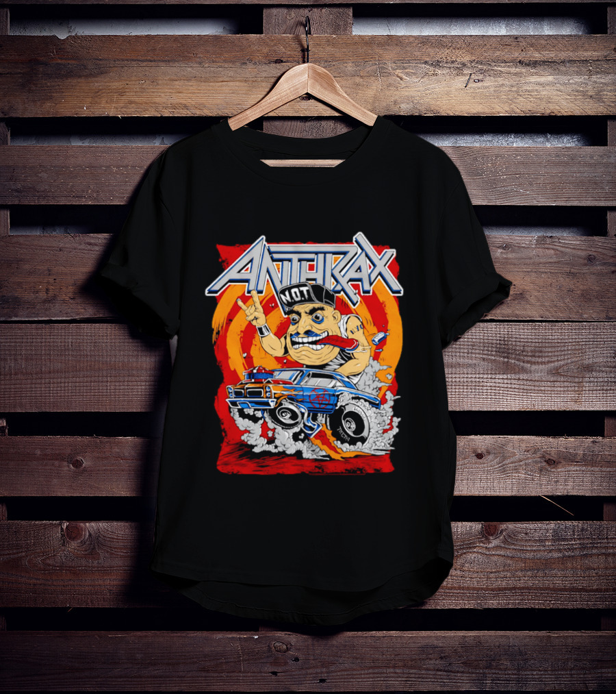 Anthrax N.O.T Muscle Car Ed Roth Style Illustration Monster Metal Rock T-Shirt