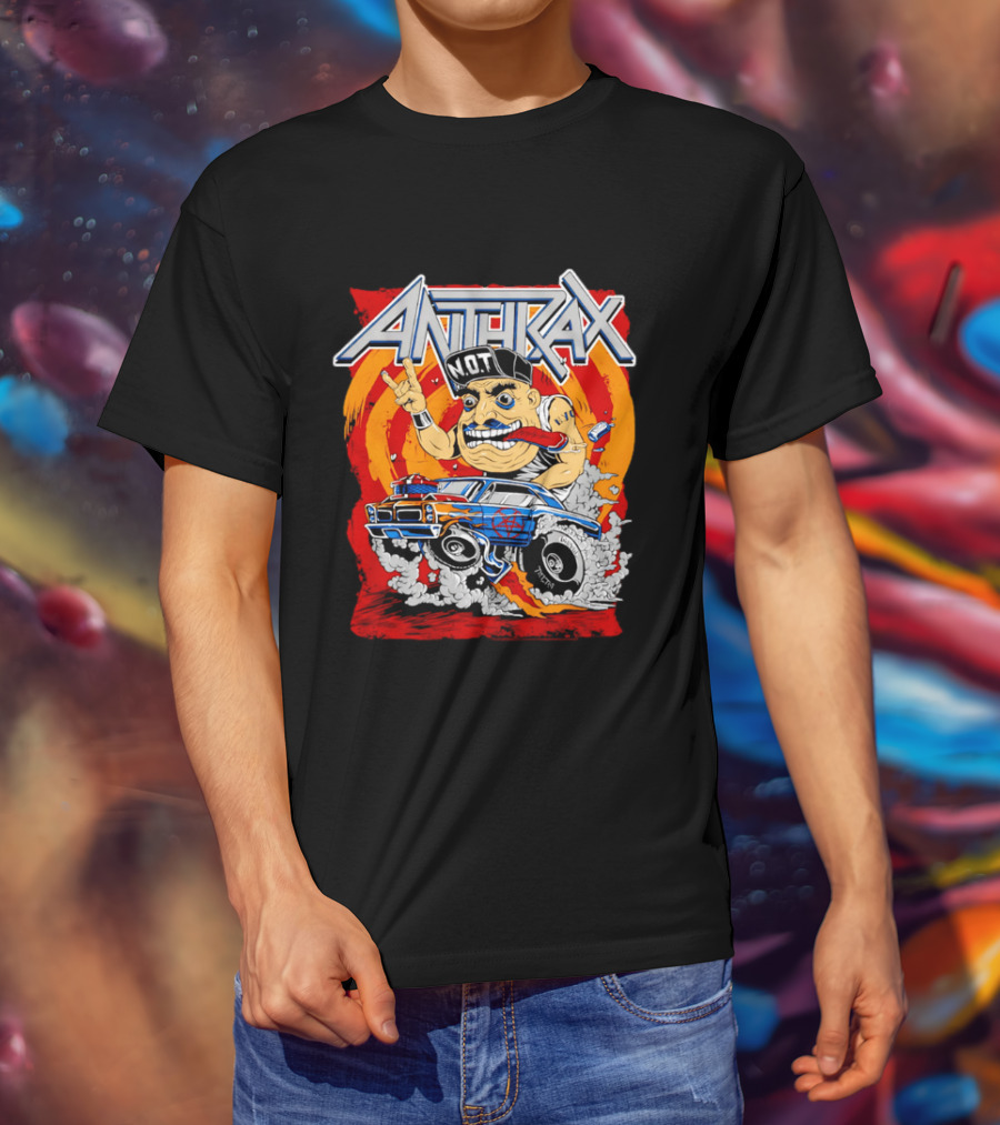 Anthrax N.O.T Muscle Car Ed Roth Style Illustration Monster Metal Rock T-Shirt
