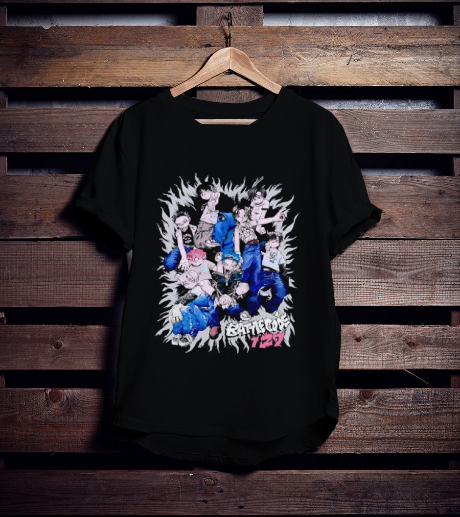 Battlecode 127 Anime Manga Characters Dynamic Group Pose T-Shirt