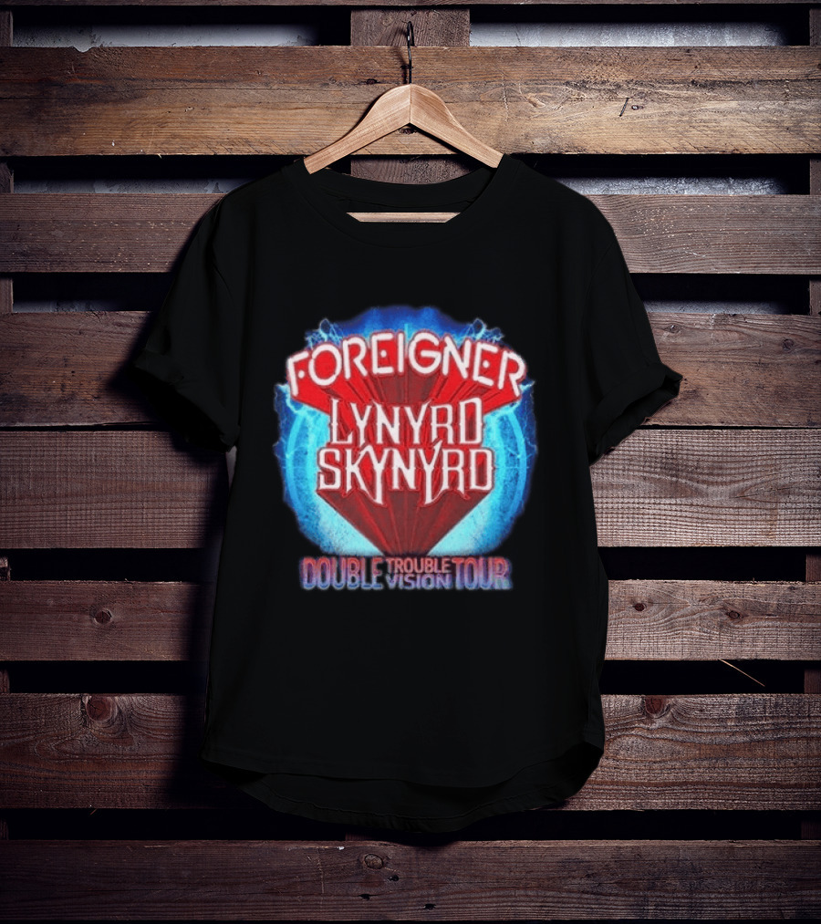 Foreigner Lynyrd Skynyrd Double Trouble Vision Tour 2026 T-Shirt