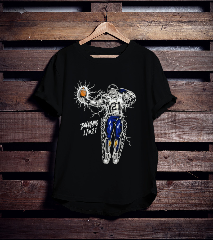 Boltgang LT 21 Skeleton Football Player Lightning Charge T-Shirt