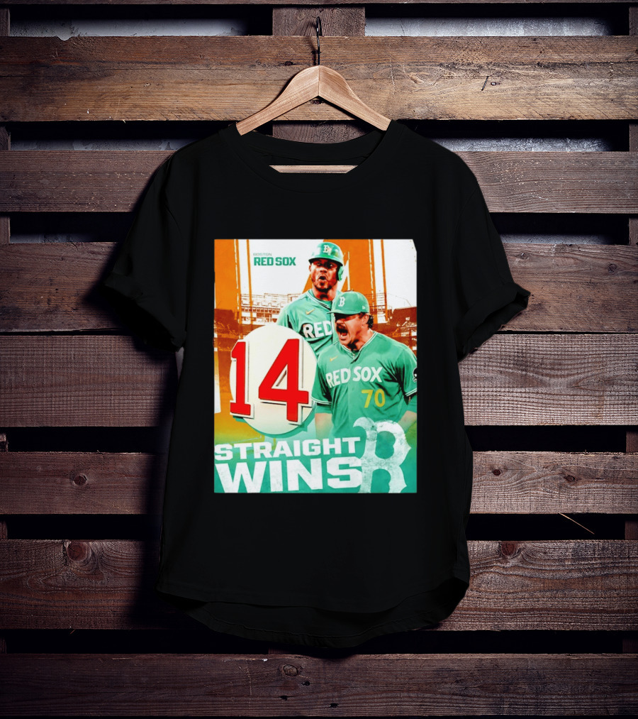 Boston Red Sox 14 Straight Wins Number 70 Celebration T-Shirt