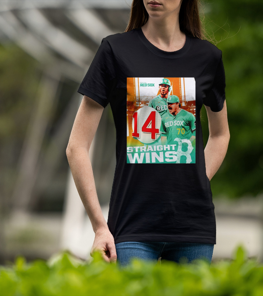 Boston Red Sox 14 Straight Wins Number 70 Celebration T-Shirt