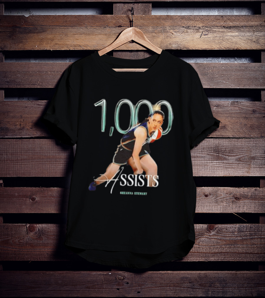 Breanna Stewart 1000 Assists Milestone New York Liberty Basketball Star T-Shirt