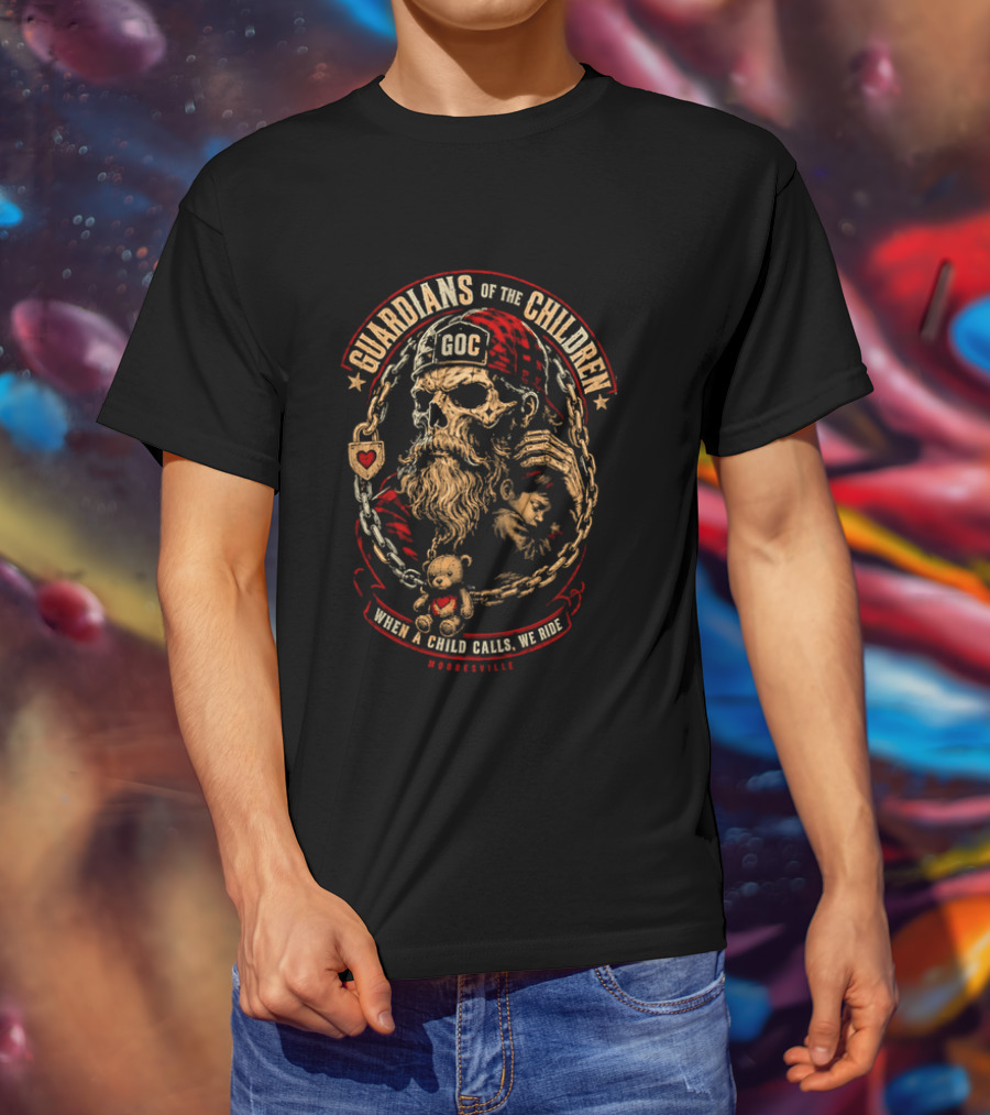 Guardians Of The Children GOC When A Child Calls We Ride Mooresville T-Shirt