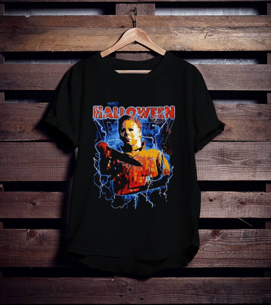 Halloween Lightning Mike Myers Horror Movie T-Shirt
