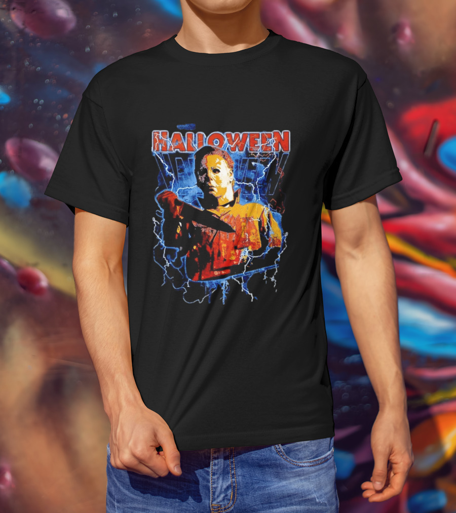 Halloween Lightning Mike Myers Horror Movie T-Shirt