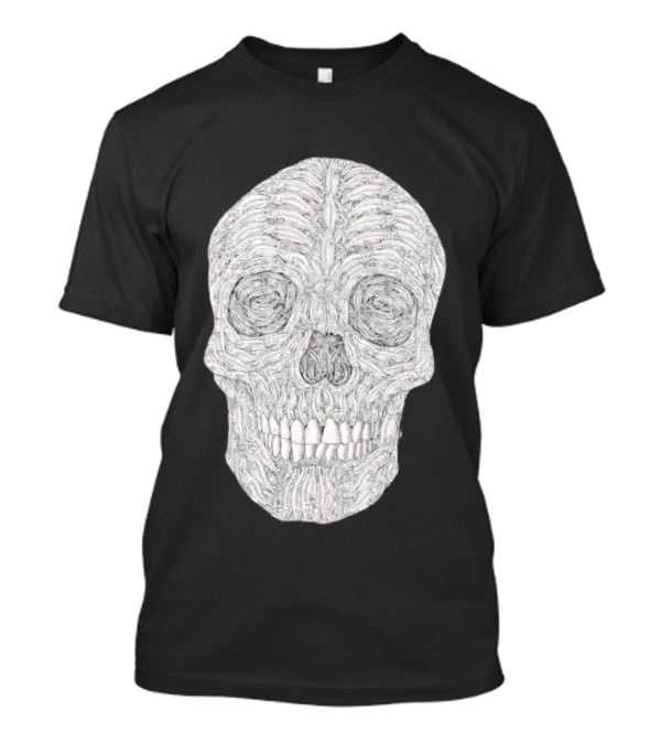 Salmon Fish Bones Skull T-Shirt