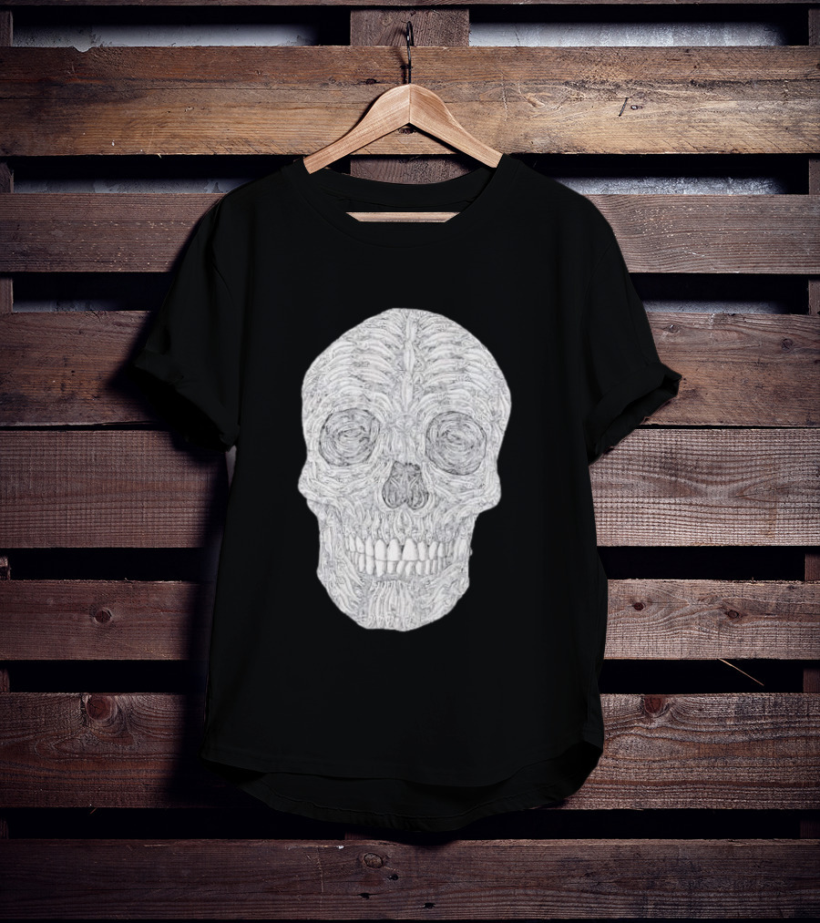 Salmon Fish Bones Skull T-Shirt