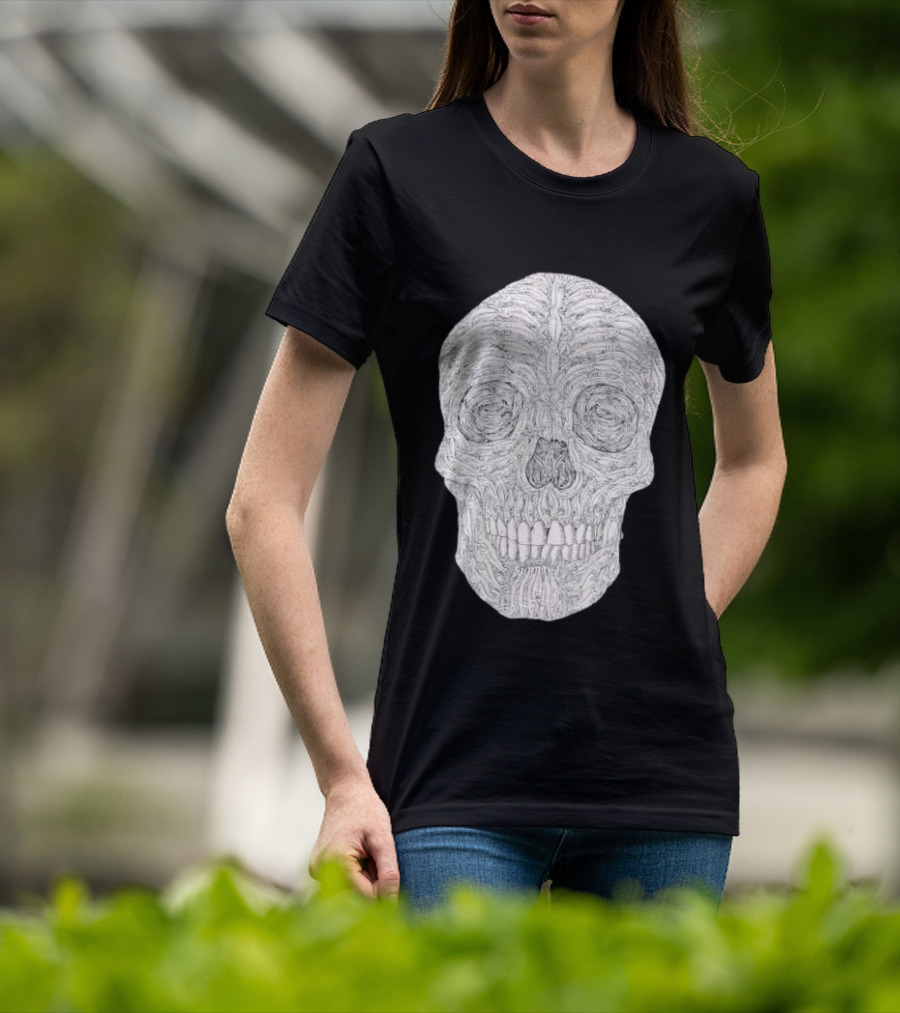 Salmon Fish Bones Skull T-Shirt