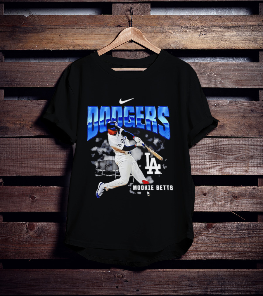 Nike Los Angeles Dodgers Mookie Betts Swing Action LA 2026 T-Shirt