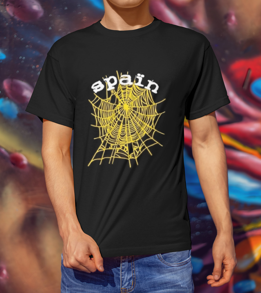 Spain Web Spider Yellow Web T-Shirt
