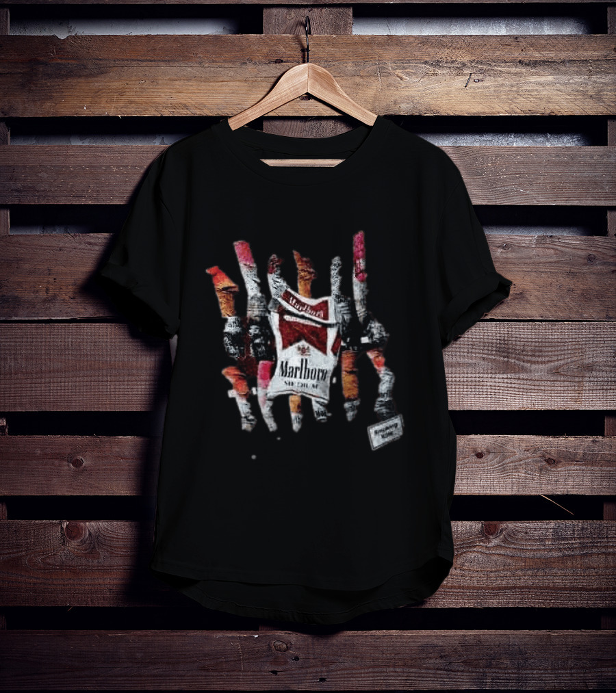 Marlboro Medium Cigarette Butts Collage Street T-Shirt