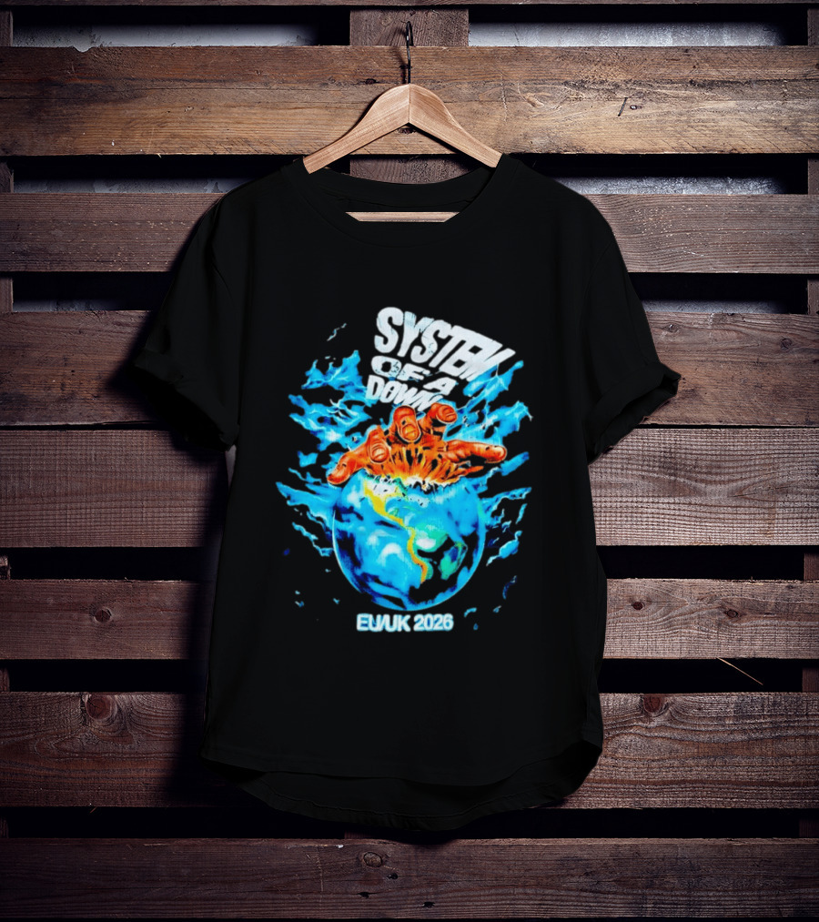 System Of A Down Crushing Hand Earth EU UK 2026 T-Shirt
