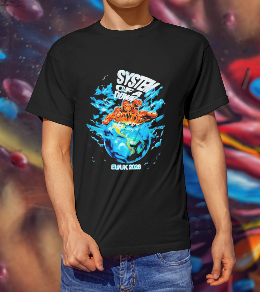 System Of A Down Crushing Hand Earth EU UK 2026 T-Shirt