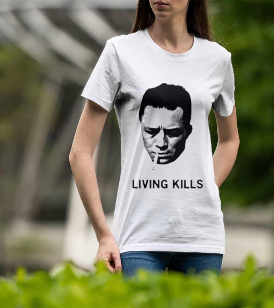 Living Kills Albert Camus Smoking T-Shirt