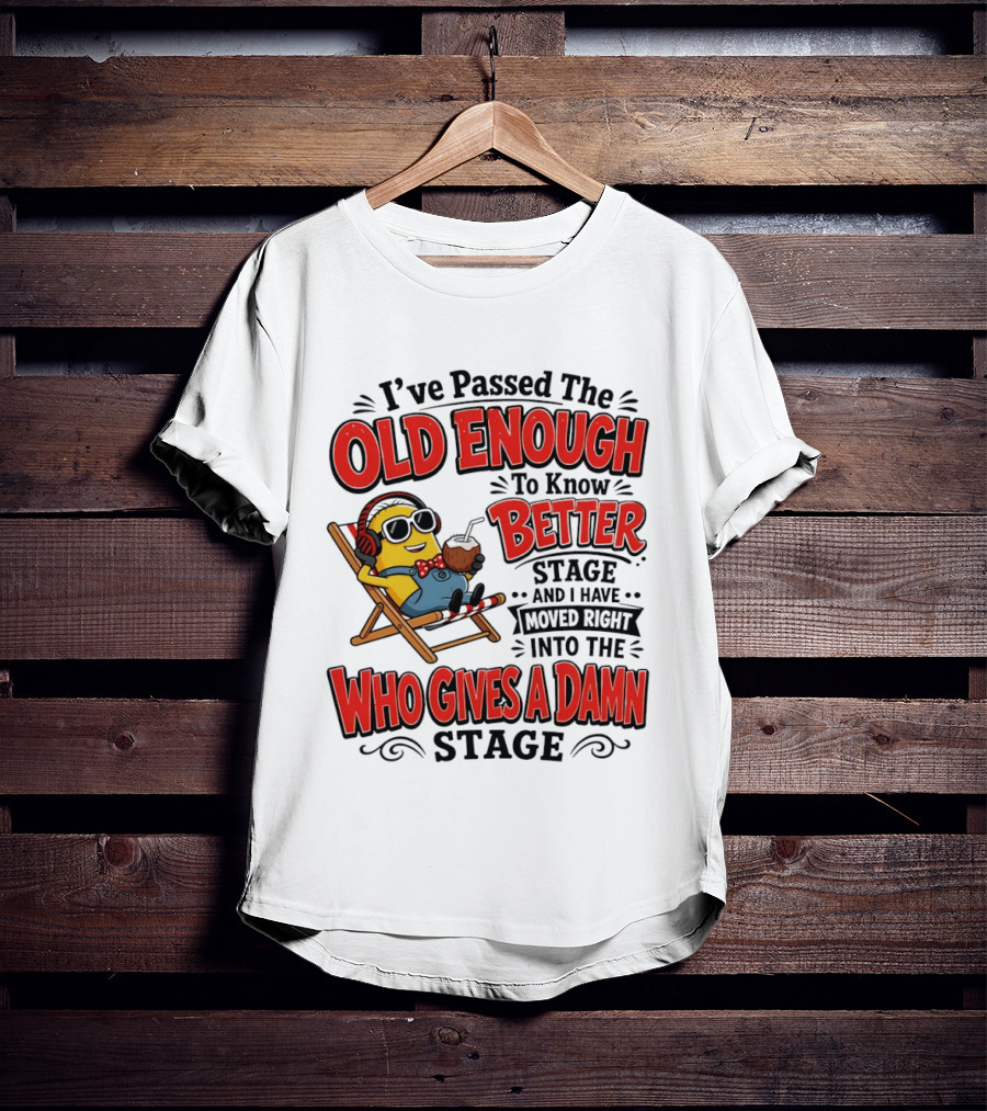 Minion I've Passed The Old Enough To Know Better Stage Who Gives A Damn Stage T-Shirt