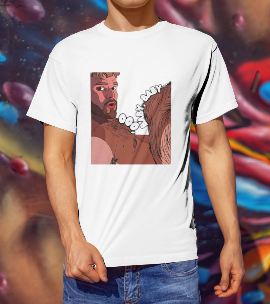 Ooo Baby Bearded Man Illustrated Expression T-Shirt