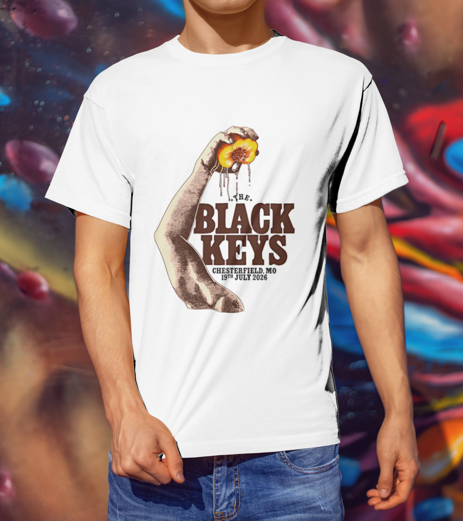 The Black Keys Chesterfield MO 19th July 2026 Peach T-Shirt