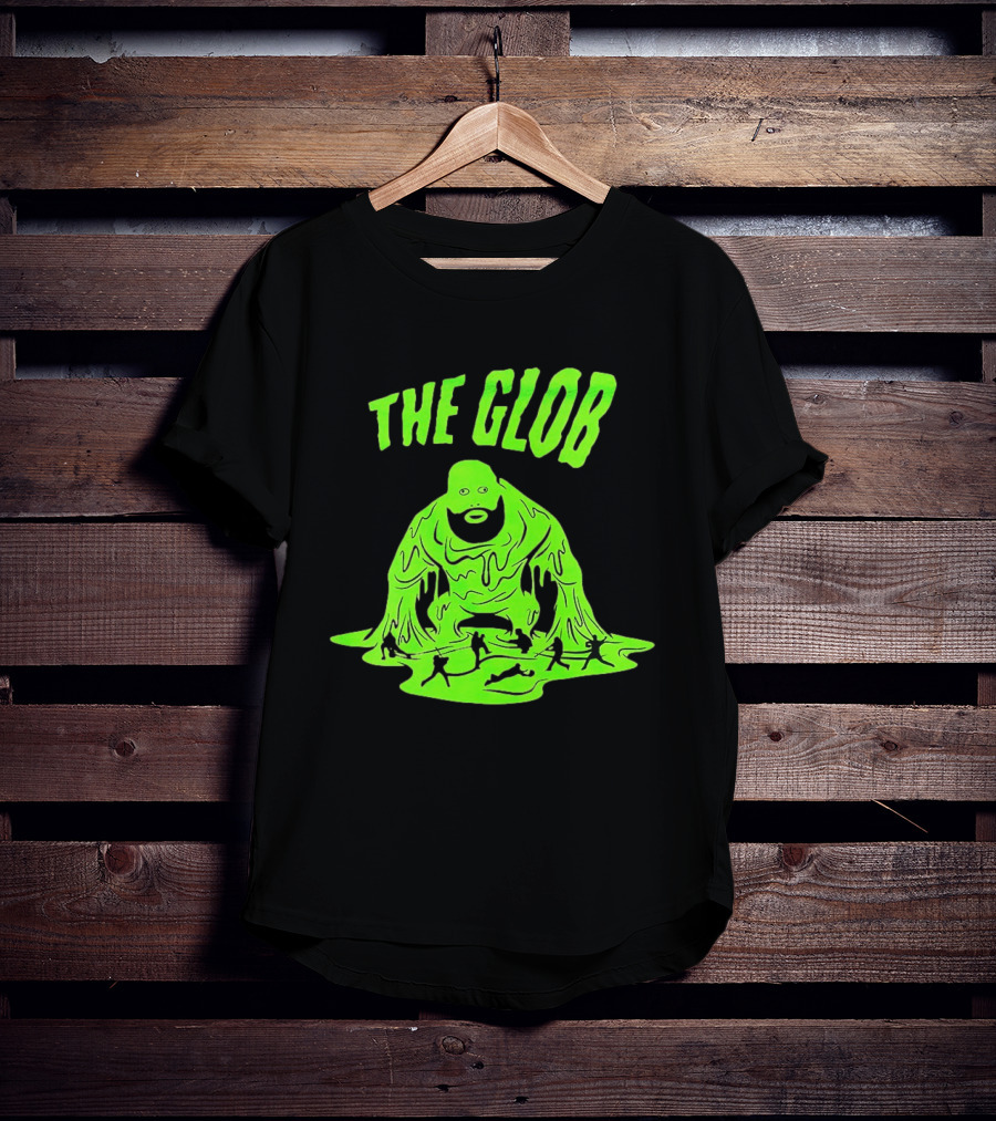 The Glob Justin Mason Melting Green Monster With Running Figures T-Shirt