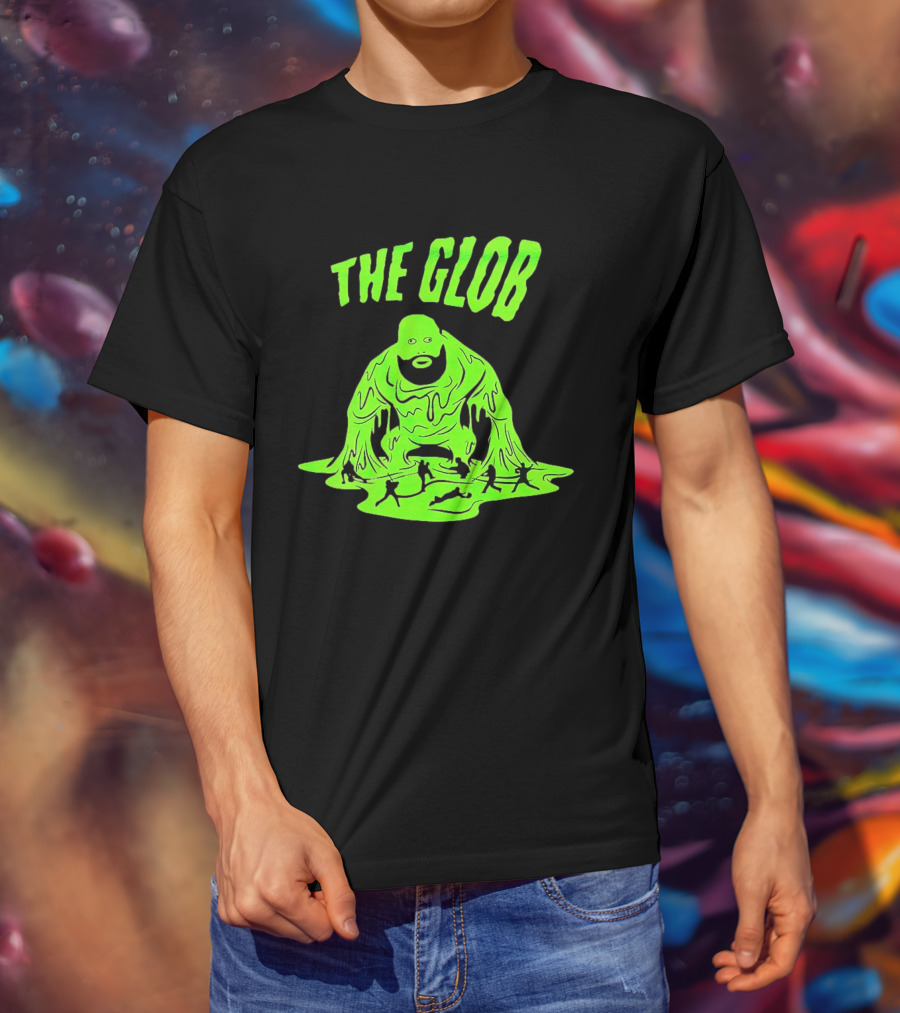 The Glob Justin Mason Melting Green Monster With Running Figures T-Shirt