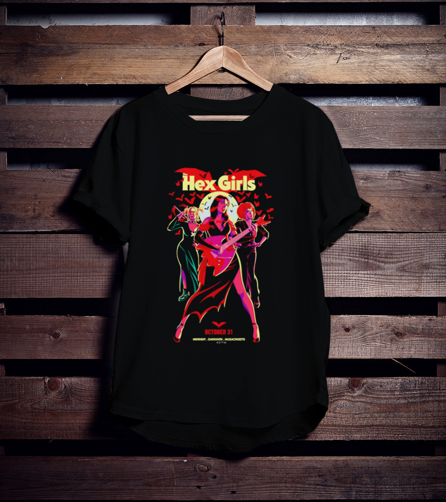 Hex Girls October 31 Midnight Oakhaven Massachusetts Halloween Band T-Shirt