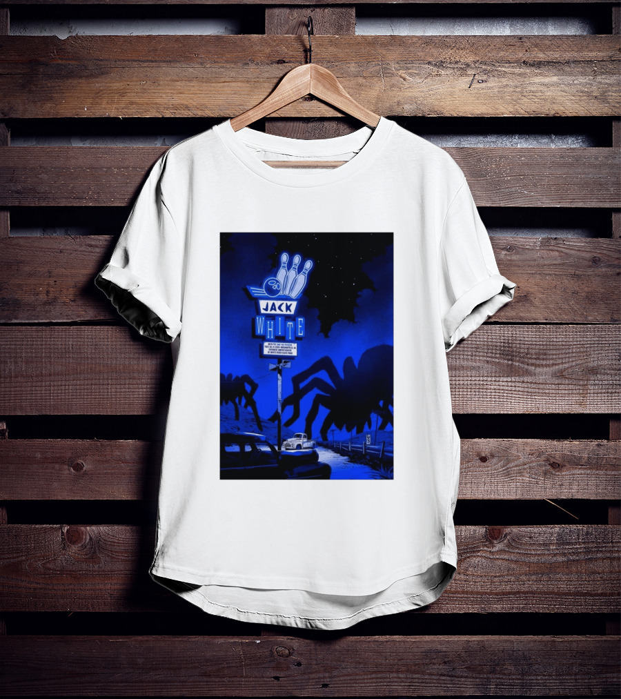 Jack White Indianapolis IN 2026 Everwise Amphitheater Event With Spiders And Bowling Sign T-Shirt