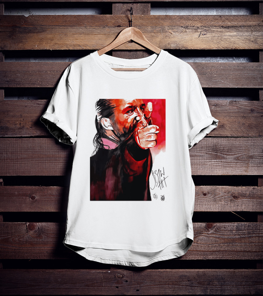 Jay White Rob Schamberger Signature Portrait Red T-Shirt
