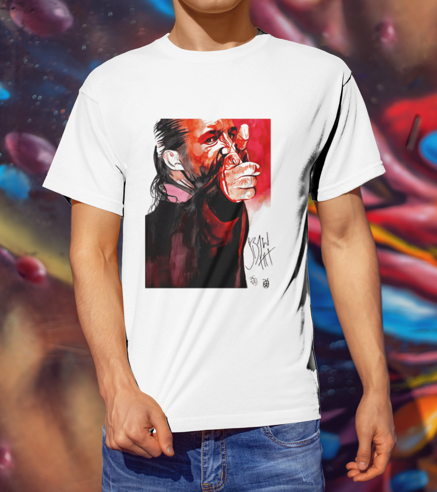 Jay White Rob Schamberger Signature Portrait Red T-Shirt