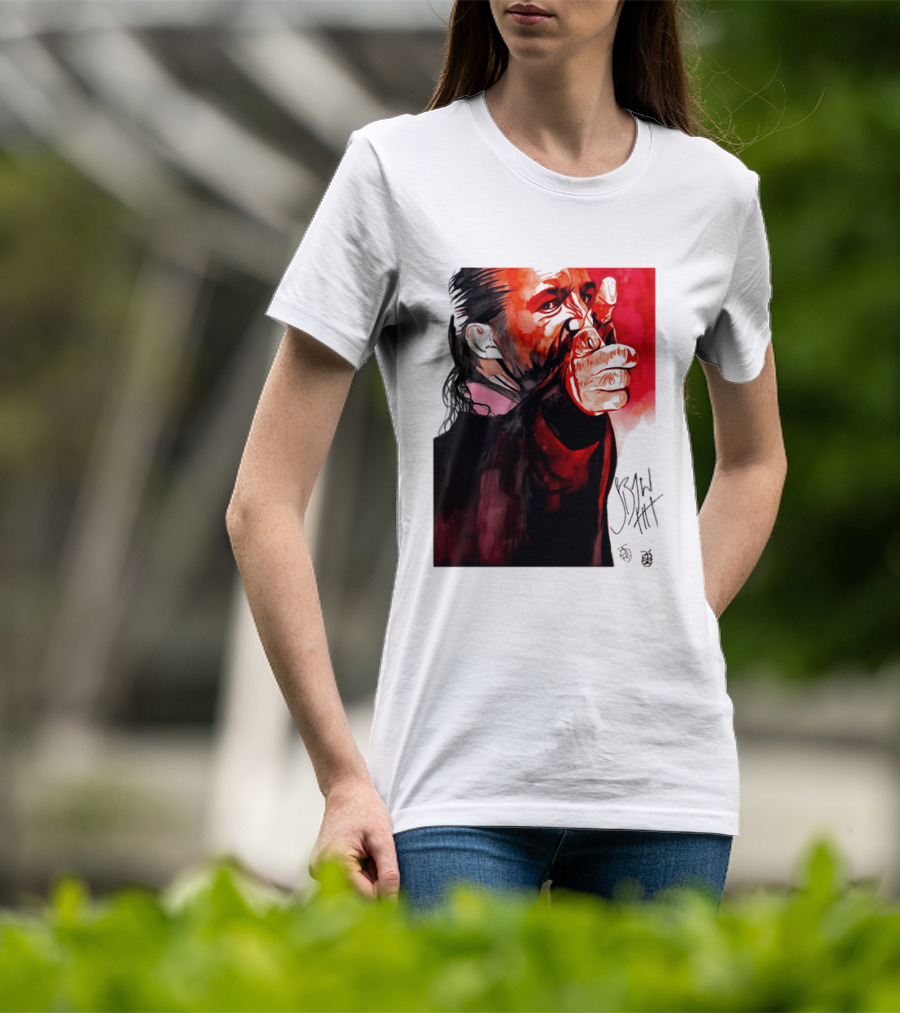 Jay White Rob Schamberger Signature Portrait Red T-Shirt
