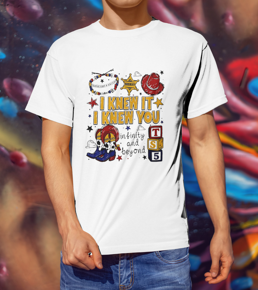 Woody Buzz Lightyear Sheriff Infinity And Beyond Blocks T-Shirt