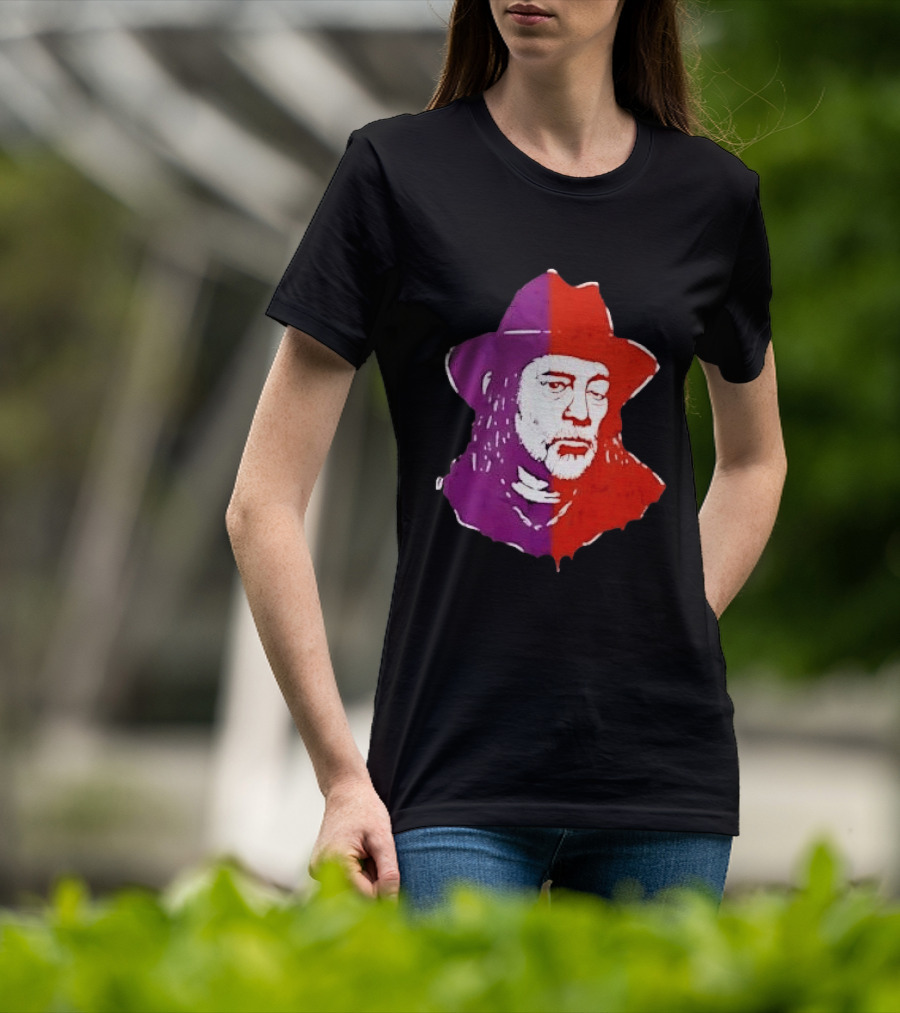 Willie Nelson Face Pop Art Style Cowboy Hat T-Shirt