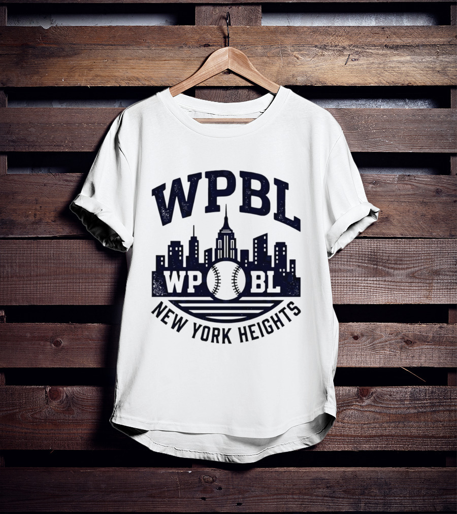 WPBL New York Heights Baseball Skyline Cityscape T-Shirt
