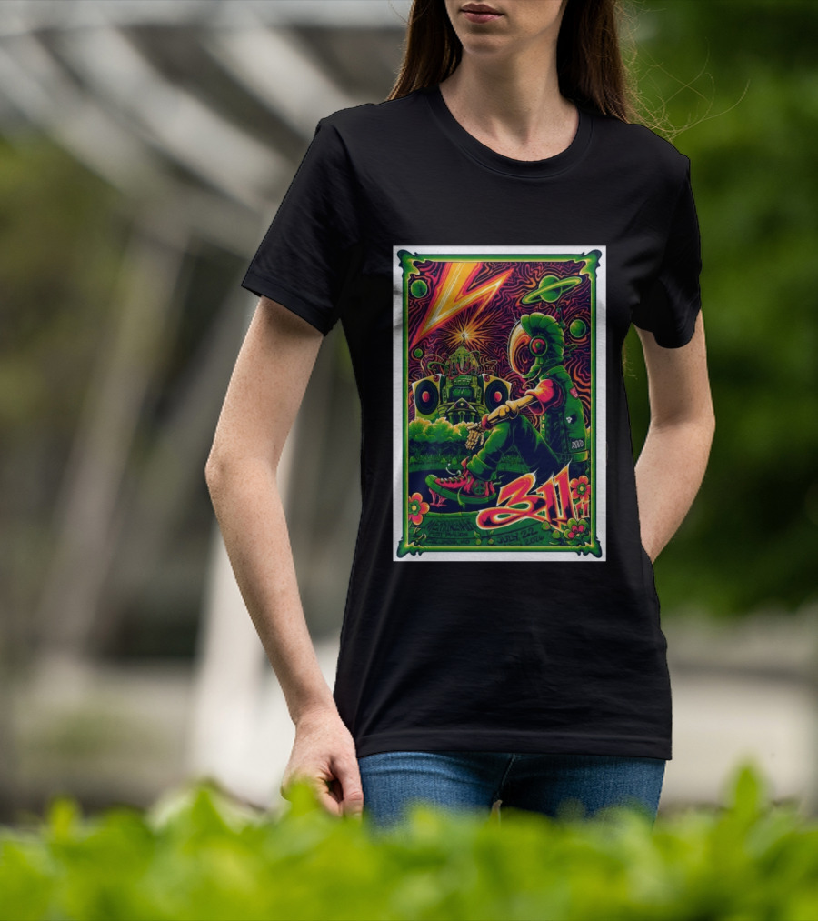 311 Merriweather Post Pavilion Columbia MD July 22 2026 Psychedelic Robot Alien T-Shirt