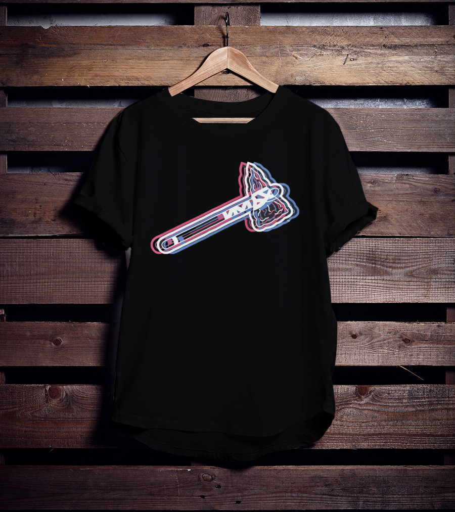 Atlanta Braves 2026 Glitch MLB Tomahawk T-Shirt