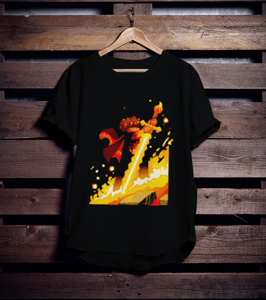 FlameFrags Sword Gaming Fantasy Adventure Warrior T-Shirt