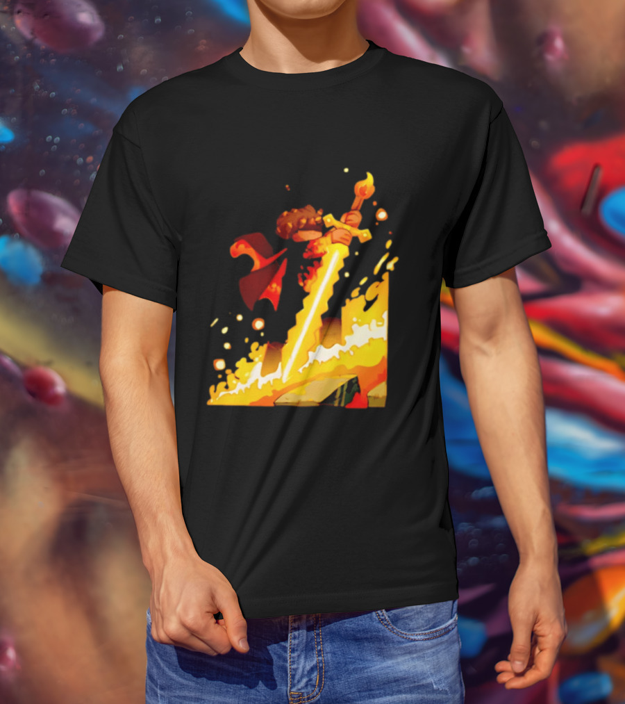 FlameFrags Sword Gaming Fantasy Adventure Warrior T-Shirt